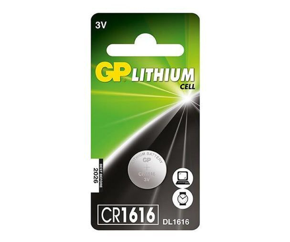 Батарейка CR1616 GP 3V для брелока сигнализации (1шт.)