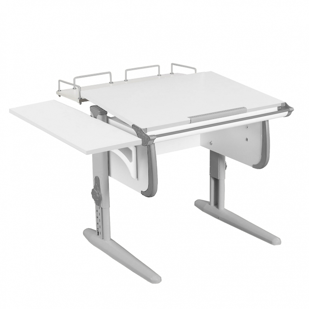 Растущая парта Дэми СУТ 24 с задней полкой СУТ.14.210 и боковой полкой СУТ.24.230 (1020×880 мм)