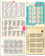 Набор из 5 переливных (стерео) Календариков . Мультфильмы СССР 1980, 1981, 1984, 1986 гг.