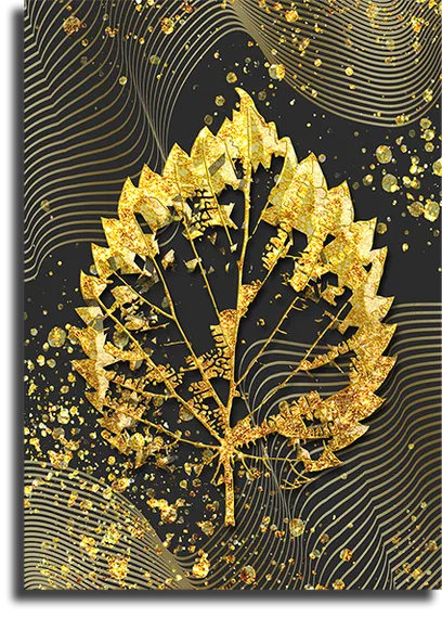 Постер "Золотая декоративная ветка"