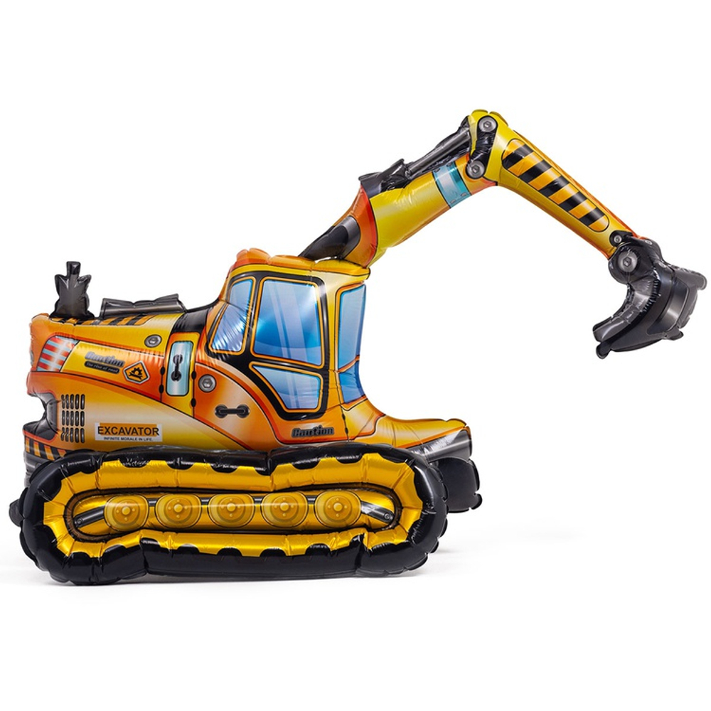 Шар Фольгированный Экскаватор (Оранжевый)