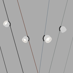 DK5540-WH+BK Поворотный светильник для трека-ремня Belty, серия Spot, со светодиодом, D100*H107мм, 48V DC, 12W, RA90, 38°, 4000K, IP20, белый с черным, алюминий