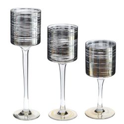 GAEM Набор из 3-х подсвечников, L24 W8 H30 см