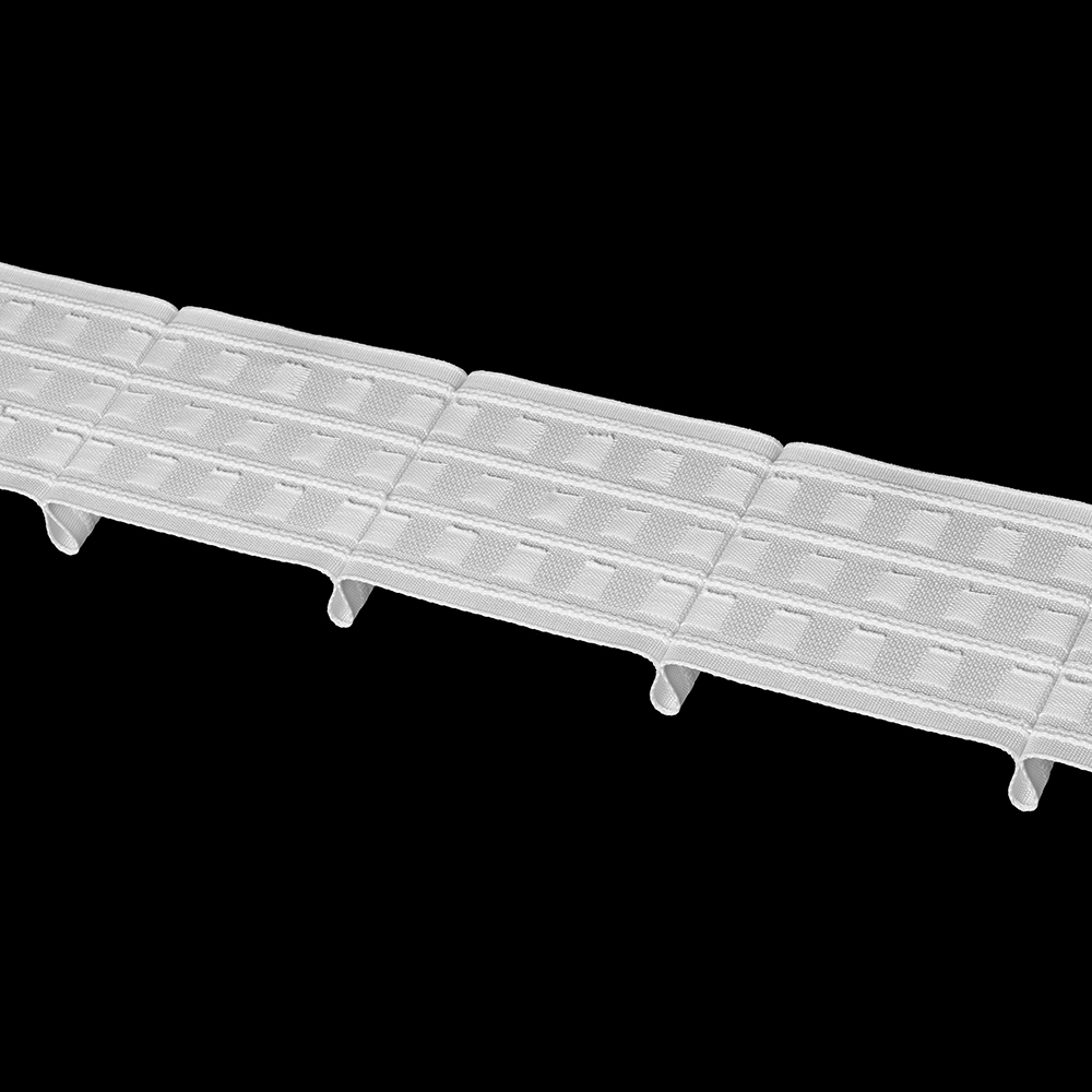 Шторная лента Oz-Is арт. 3960 Р, коэф сборки 1:1,5, цвет белый (ширина 65 mm)