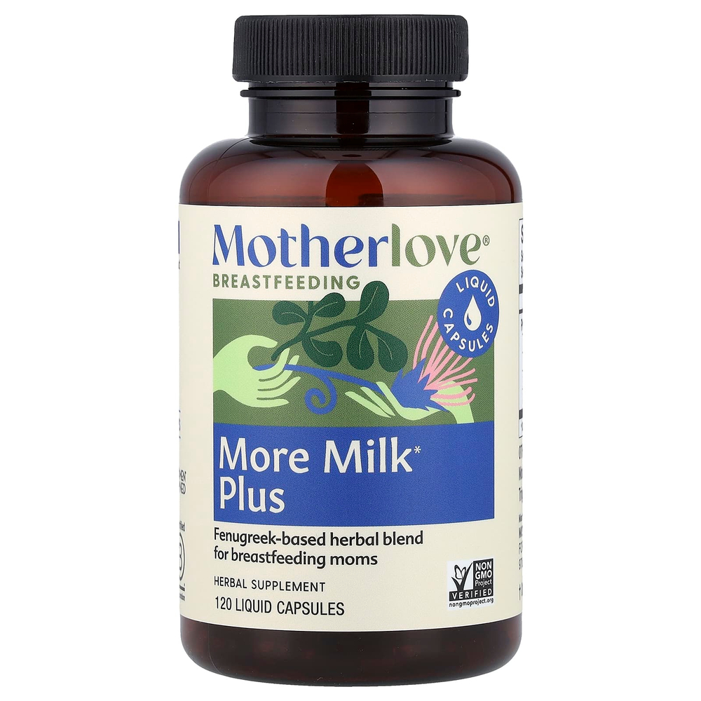 Motherlove, Грудное вскармливание, More Milk Plus, 120 жидких капсул