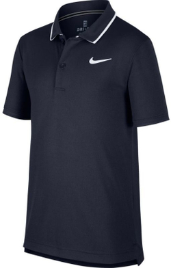 Футболка для мальчика теннисная Nike Court B Dry Polo Team - obsidian/white