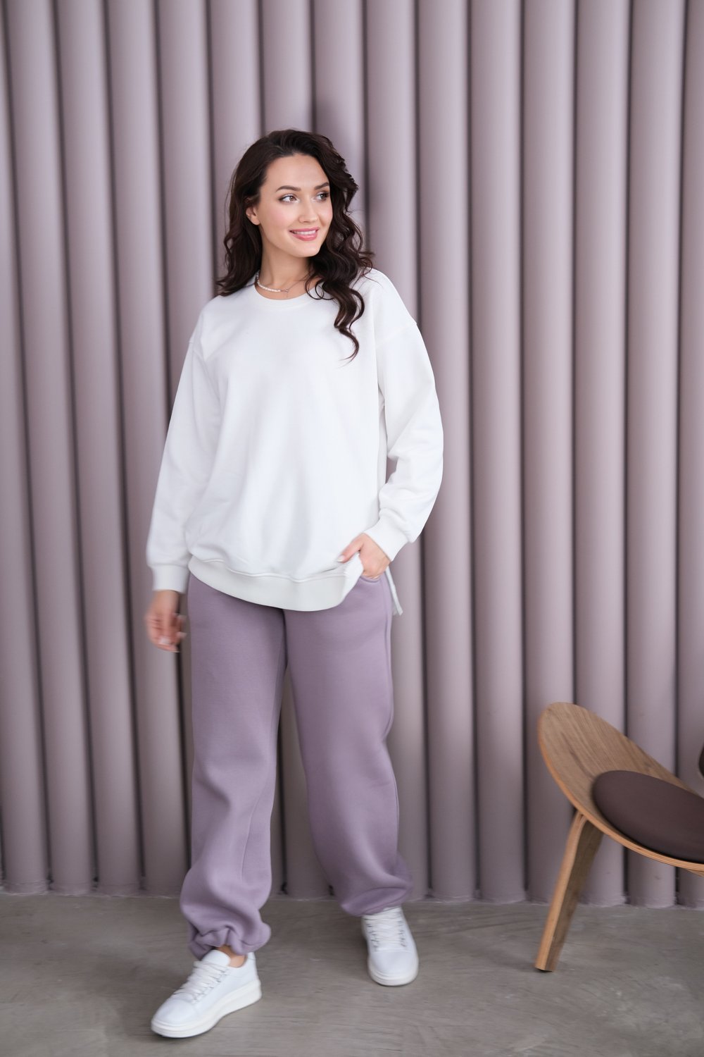 Свитшот с замком из хлопка