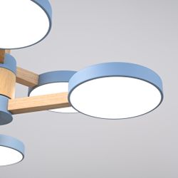 Люстра на штанге TURNA DBL L6 Blue