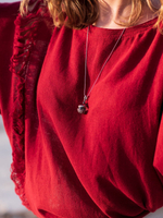 Оверсайз бохо-топ Chintamani (красная охра)