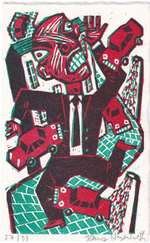 Альфред Лихтенштейн. Большая мышеловка. Гротескные стихи. Экземпляр из особого тиража с приложением оригинальной цветной ксилографии