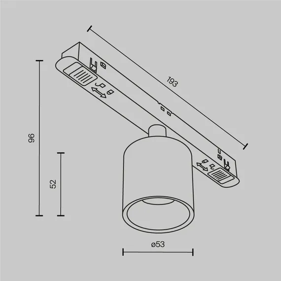 Трековый светильник Technical TR132-2-7W4K-BS