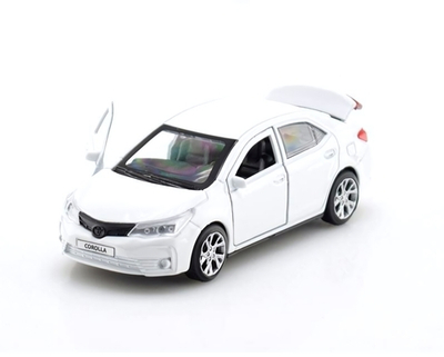 Модель ин. мет. "Toyota Corolla" 12см. открыв.двери, белый, коробка COROLLA-WT (Технопарк)