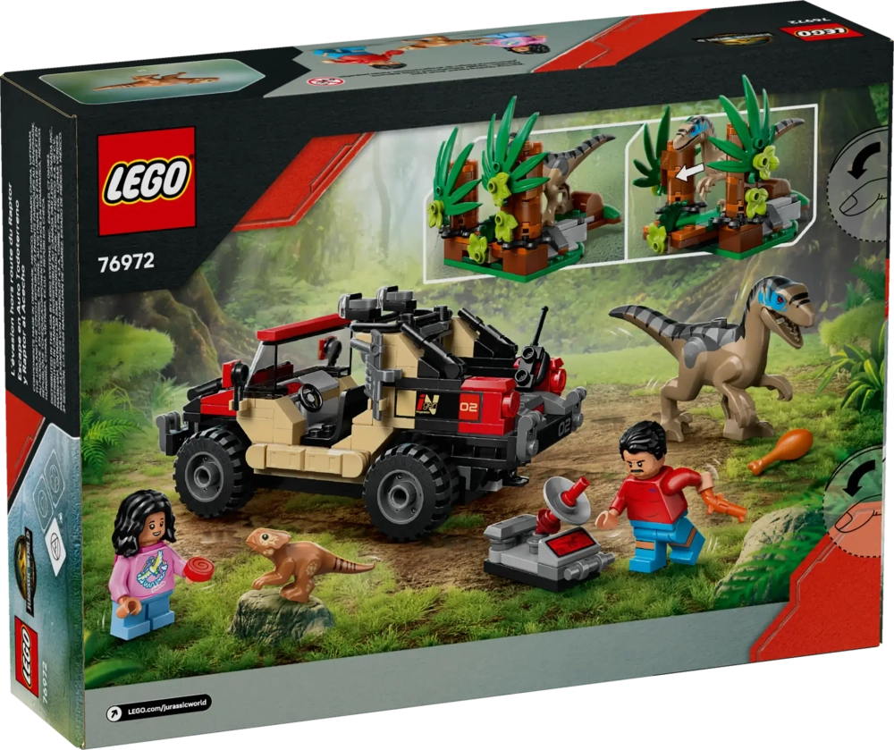 Конструктор LEGO Jurassic World 76972 Побег Раптора по бездорожью