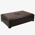 Шкатулка большая Эмаль с гравировкой 40х25 см коричневая