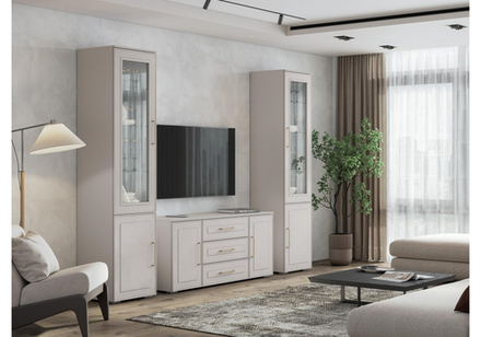 Готовая гостиная Woodville Мотру кашемир, шампань комплектация 1