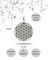 Подвеска Цветок жизни из серебра 925 пробы, фото с инфографикой размеров