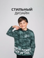 Лонгслив для мальчика, зеленый