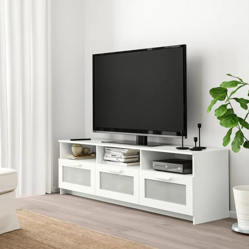Тумба под ТВ - IKEA BRIMNES, 180х53 см, белый, БРИМНЭС/БРИМНЕС ИКЕА