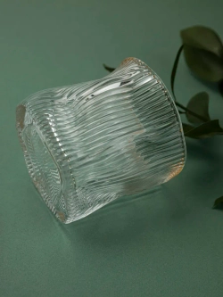 Набор изогнутых ребристых бокалов, 250 мл. 6 шт кайма