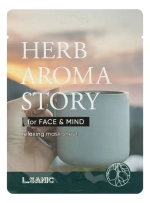 Тканевая маска с экстрактом бергамота L.SANIC Herb Aroma Story Relaxing Mask