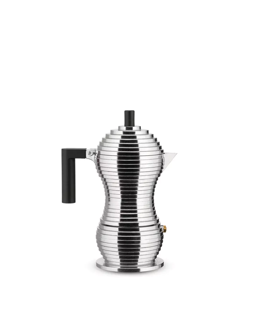 Alessi - Алюминиевая турка кофеварка  Pulcina под давлением на 1 чашку. черный / артикул   MDL02/1 B  / GTIN 8003299388127