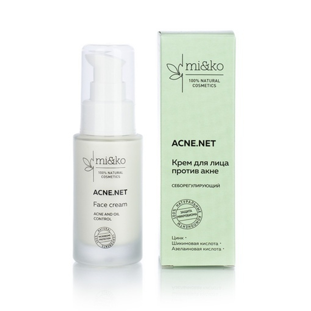 Себорегулирующий крем для лица против акне "Acne.net", ТМ MI&KO