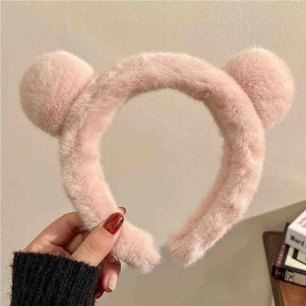 Ободок Медведь (розовый)