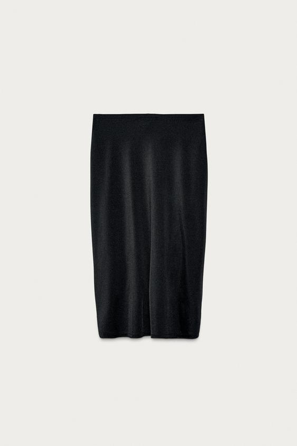 ZARA X MARISA BERENSON ОДНОТОННАЯ ЮБКА-ПАРЕО ИЗ СМЕСИ ПОЛИАМИДА, ЧЕРНЫЙ