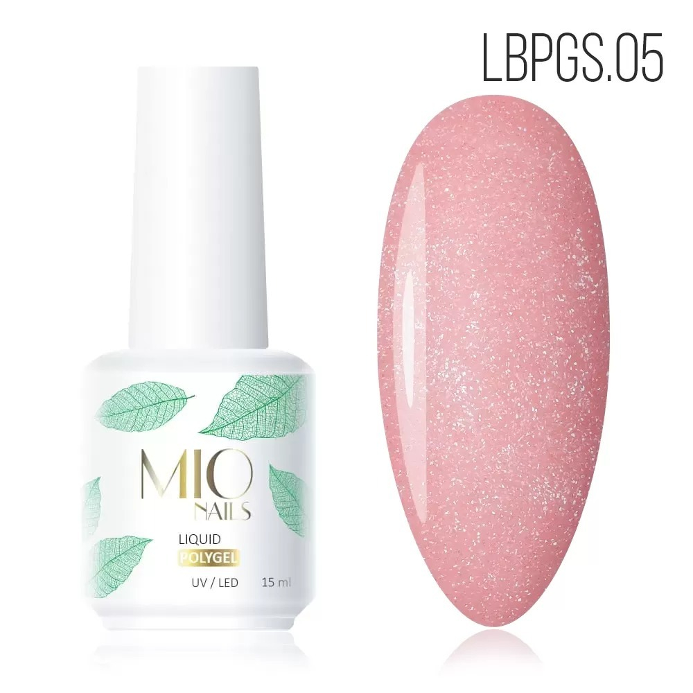 Жидкий полигель с шиммером MIO NAILS Shimmer Polygel Liquid 05, 15мл