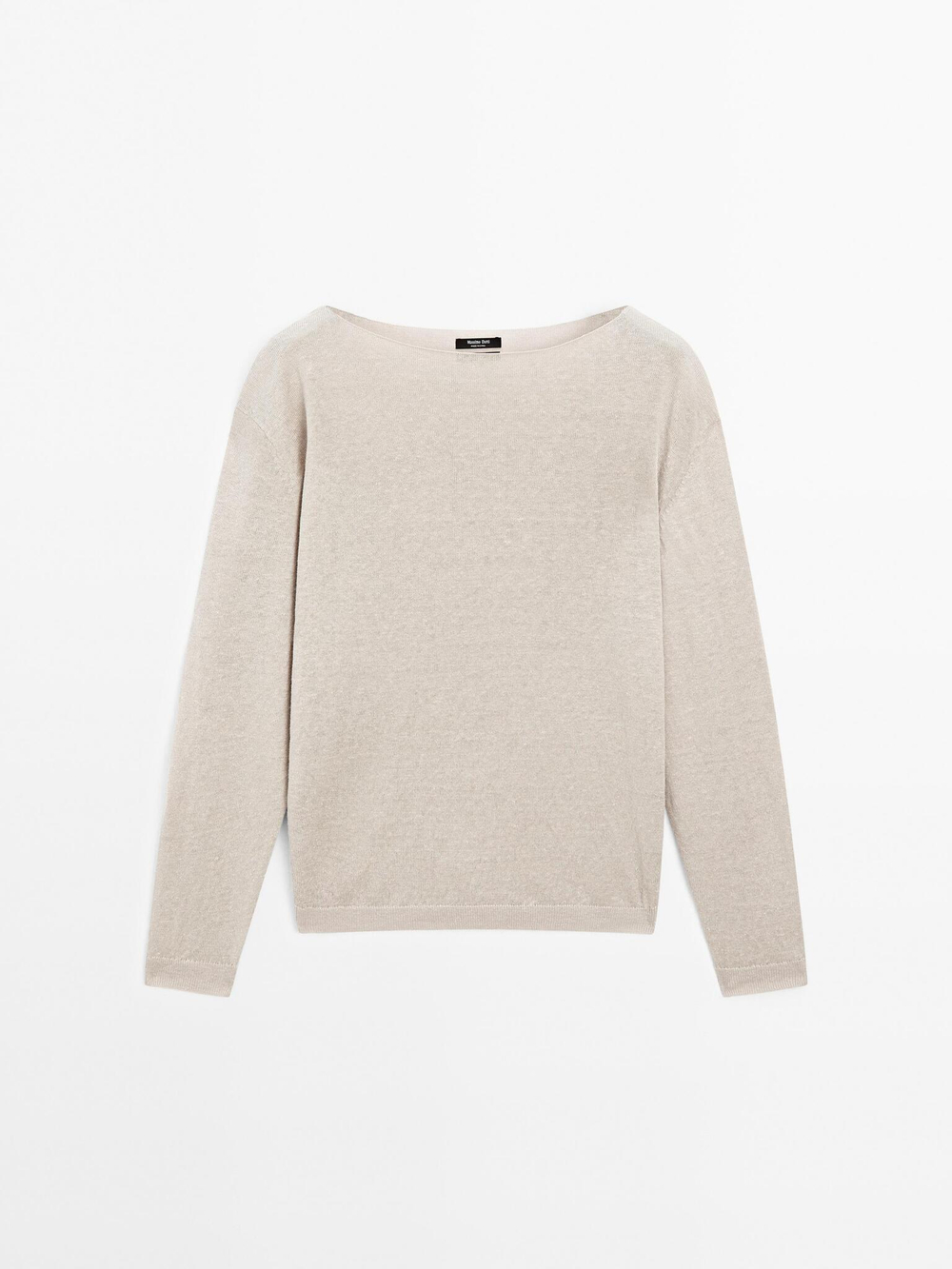 Massimo Dutti Свитер из 100% льна, песочный