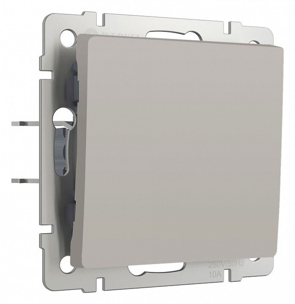 Выключатель проходной одноклавишный без рамки Werkel дымчатый W1212004