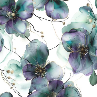 Изумрудные цветы с поталью