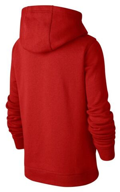 Кофта для мальчика теннисная Nike Sportswear Club PO Hoodie - university red/white