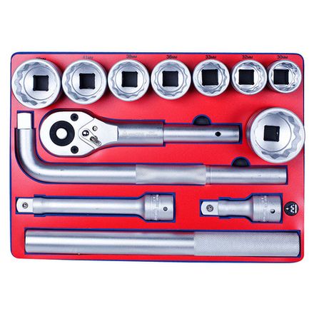 Цена на МАСТАК (5-0062213) Набор торцевых головок 3/4" с принадлежностями, ложемент, 13 предметов