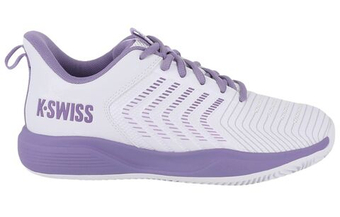 Женские Кроссовки теннисные K-Swiss Ultrashot Light Clay - white/purple haze/neon lavender