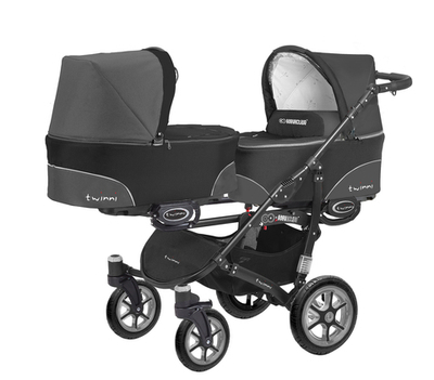 Коляска для двойни BabyActive Twinny Standart 2 в 1 Black (Черный)