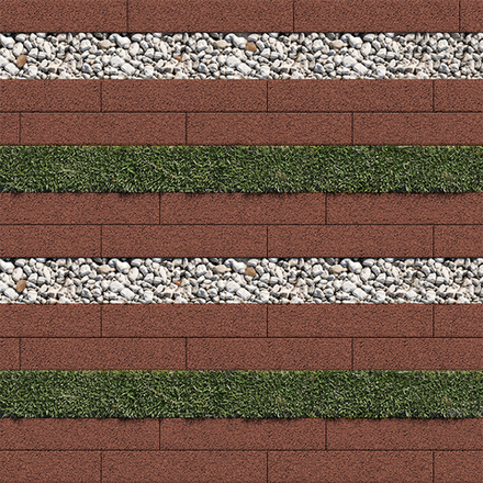 Тротуарная плитка ГАЗОННАЯ РЕШЕТКА - Гранит Красный