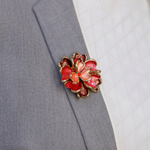 Брошь Shadore Цветок XZ1153.9 R/G