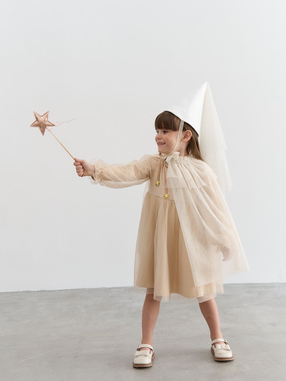 Платье с юбкой из фатина "Беж"