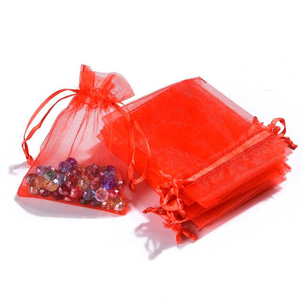Мешочек подарочный красного цвета для упаковки