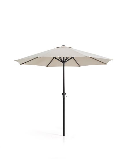 Бежевый зонт Milna с конструкцией из графитовой стали, диаметр 300 см
