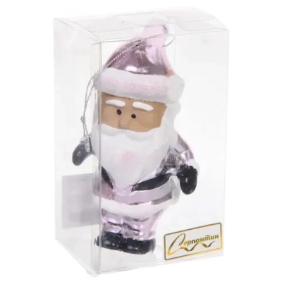 Елочная игрушка «Очаровательный дедушка» 7*6*12 см, Розовый