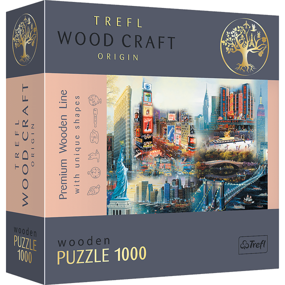 Puzzle &quot;1000&quot; - New York - Collage / Wooden Puzzles