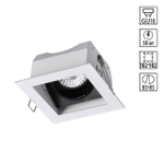 370712 SPOT NT20 482 белый/черный Светильник встраиваемый карданный IP20 GU10 50W 220V GESSO