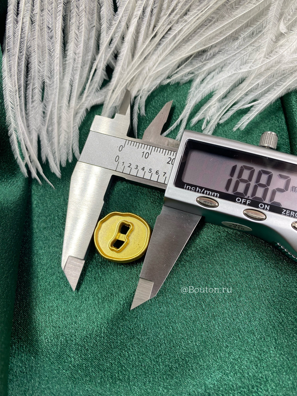 Пуговицы Скиапар. "Замочная скважина" матовые золотистые скидка