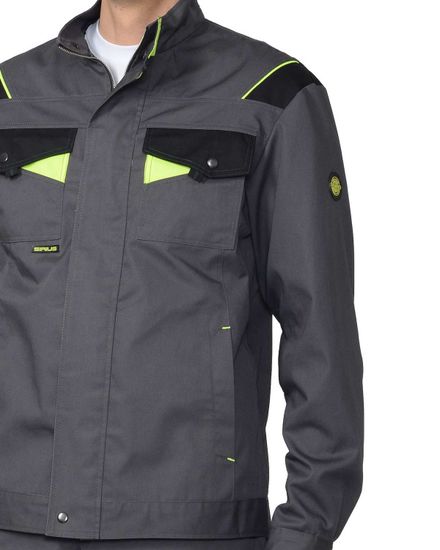 Куртка "Сириус-Ховард" (серый/черный/лимон)