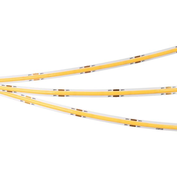 Светодиодная лента Arlight 8W/m 320LED/m CSPSMD теплый белый 5M COB-X320-8mm 24V Warm3000 039022