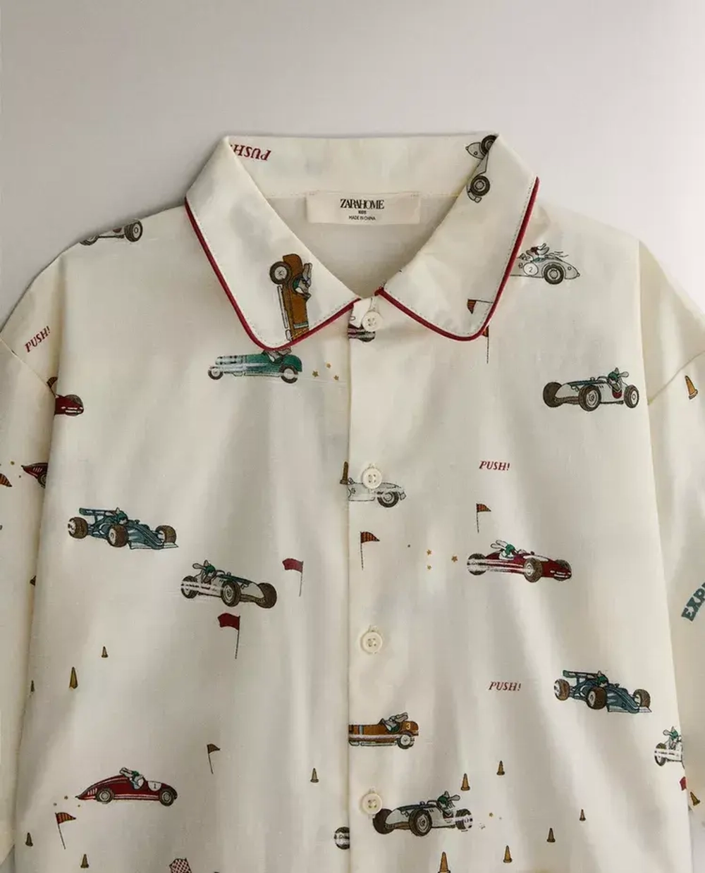 ZARA HOME ДЕТСКАЯ ПИЖАМА С ПРИНТОМ "ГОНЧАЯ СОБАКА", СВЕТЛО-БЕЖЕВЫЙ