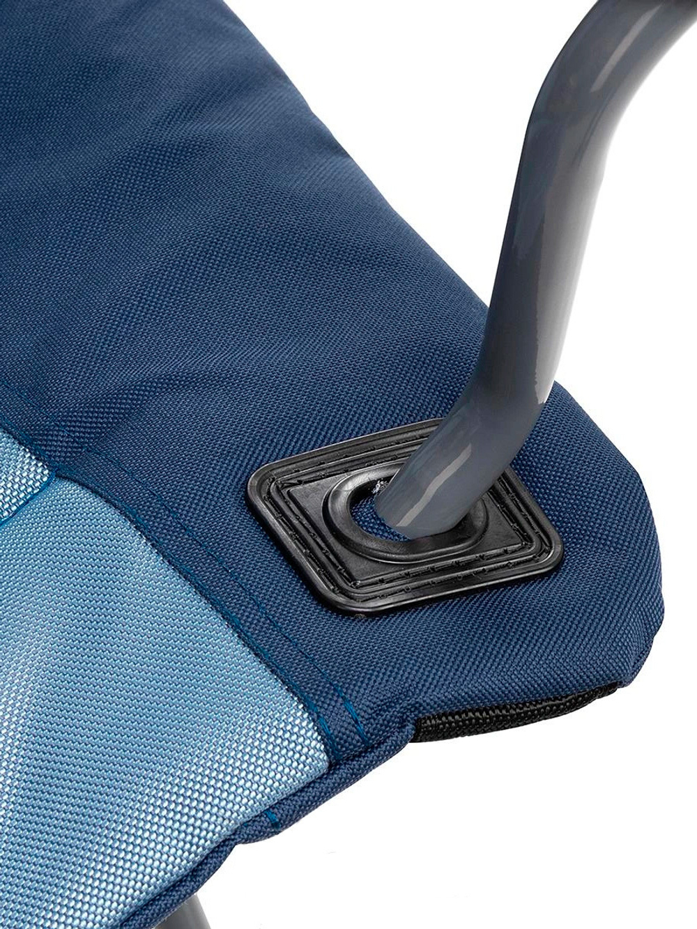 Кресло складное Nisus (ст.труба д16) серый/зеленый ромб, с чехлом (Т-N-750-99806H-GG)