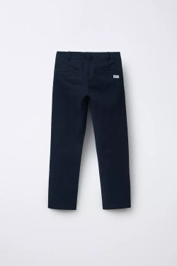 ZARA БАЗОВЫЕ БРЮКИ SLIM ЧИНОС, МОРСКОЙ СИНИЙ